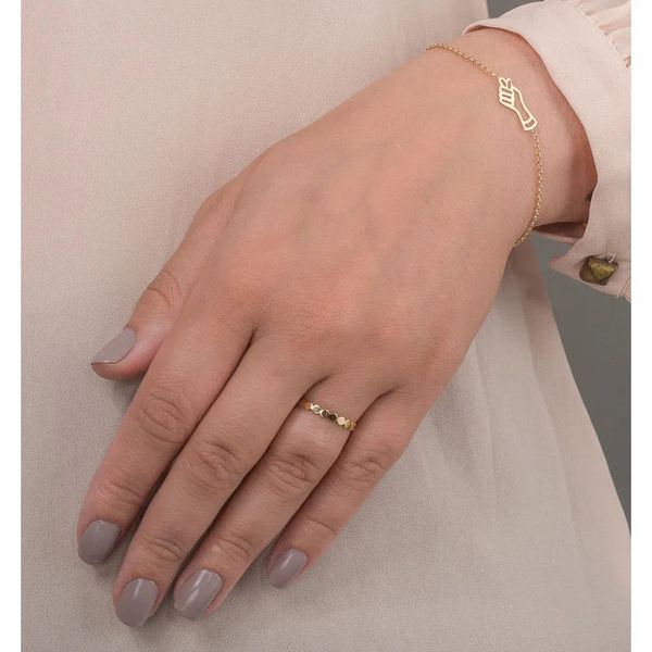 Pulseira De Ouro 18k Elo Português com Figa