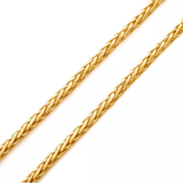 Corrente De Ouro 18k Palmeira De 2,3mm Com 60cm