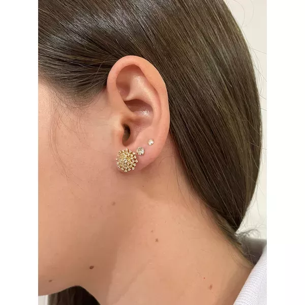 Brinco De Ouro 18k Margarida