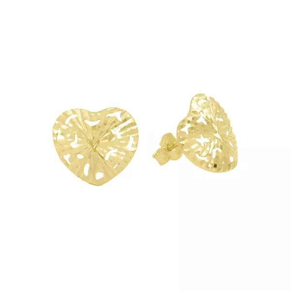 Brinco De Ouro 18k Coração Estelar