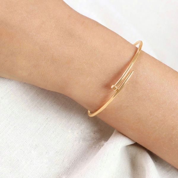 Pulseira De Ouro 18k Prego