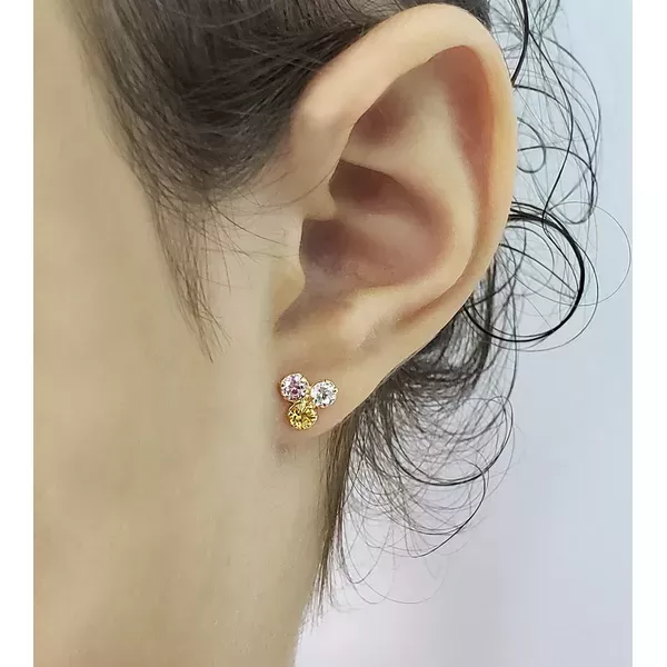 Brinco Infantil De Ouro 18k Três Marias