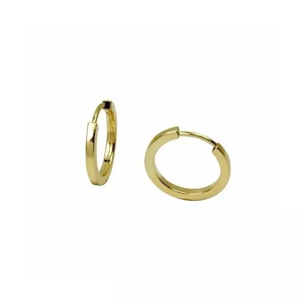 Brinco Infantil De Ouro 18k Wide Argola 
