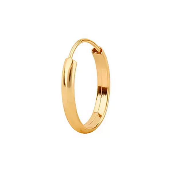 Brinco Masculino Individual De Ouro 18k Argola 14mm Plus
