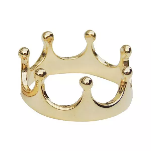 Anel De Falange De Ouro 18k Coroa