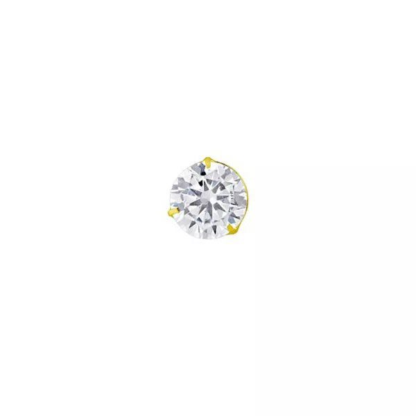 Pingente Ponto De Luz De Ouro 18k Com Zircônia De 4mm (Reforçado)