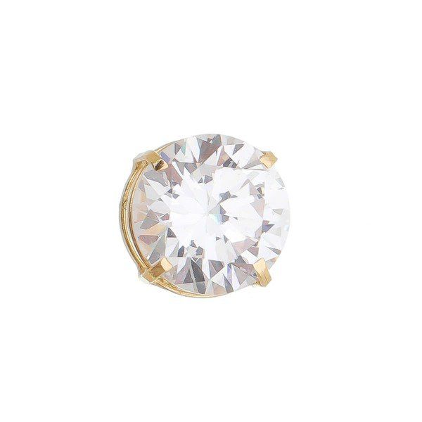 Pingente Ponto De Luz De Ouro 18k Com Zircônia De 6mm (Reforçado)