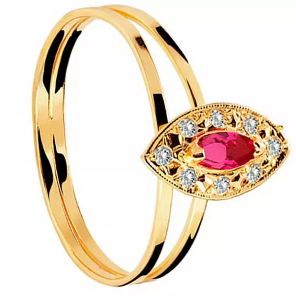 Anel De Formatura De Ouro 18k Tailândia - Feminino