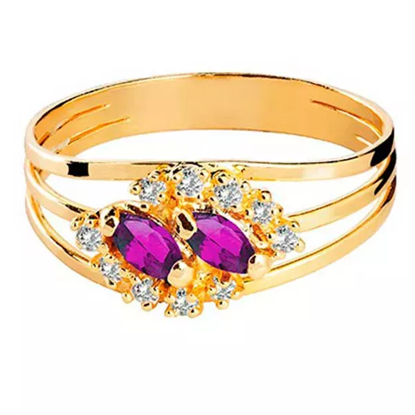 Anel De Formatura De Ouro 18k Taiwan - Feminino