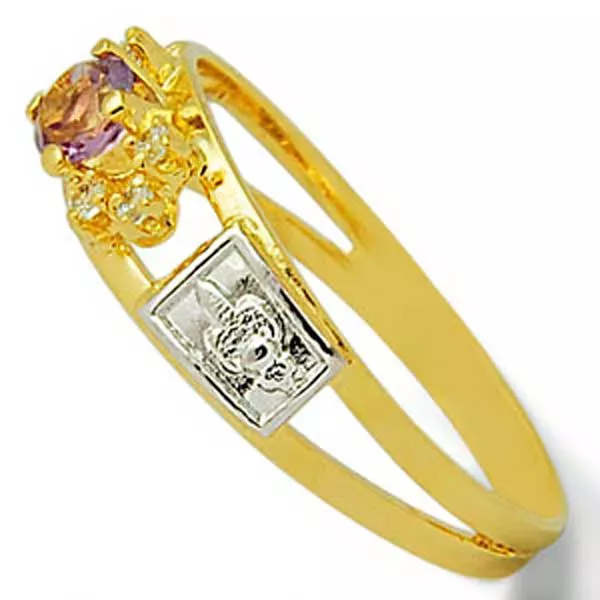 Anel De Formatura De Ouro 18k Uganda - Feminino