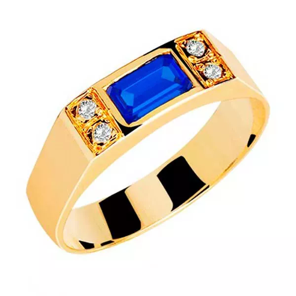Anel De Formatura De Ouro 18k Uzbequistão - Masculino