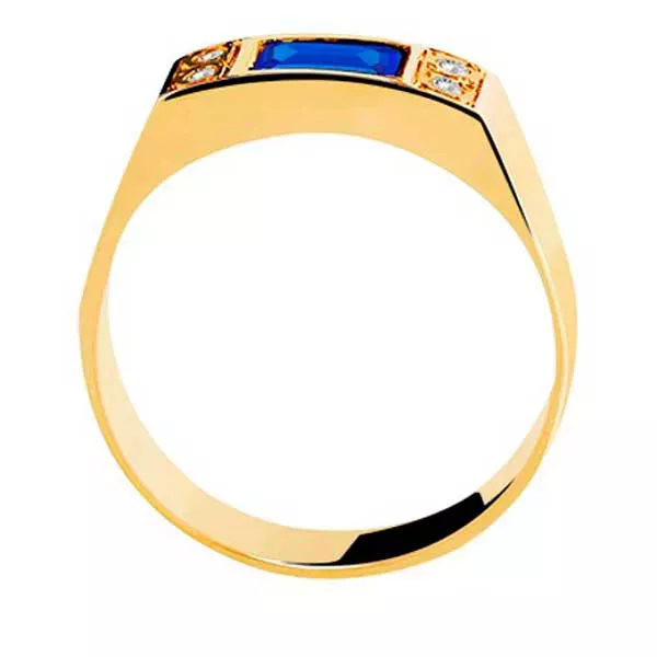 Anel De Formatura De Ouro 18k Uzbequistão - Masculino