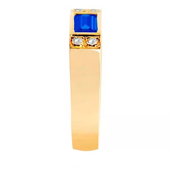 Anel De Formatura De Ouro 18k Uzbequistão - Masculino