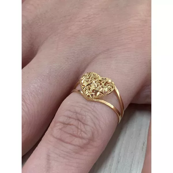 Anel de Ouro 18k Coração Frozen