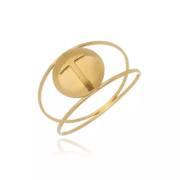 Anel De Ouro 18k Cruz