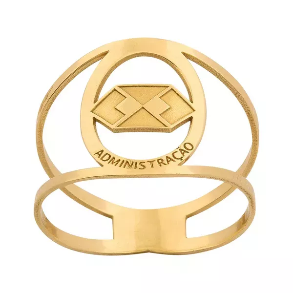Anel De Ouro 18k Formatura De Administração