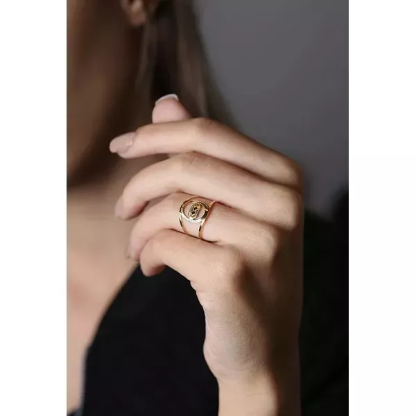 Anel De Ouro 18k Formatura De Administração