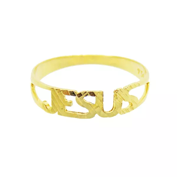 Anel De Ouro 18k Jesus