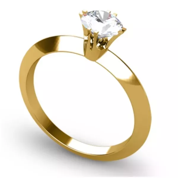 Anel De Ouro 18k Solitário Famous Com Zircônia De 5mm