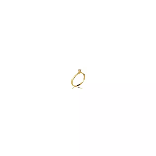 Anel De Ouro 18k Solitário Lady Com Zircônia
