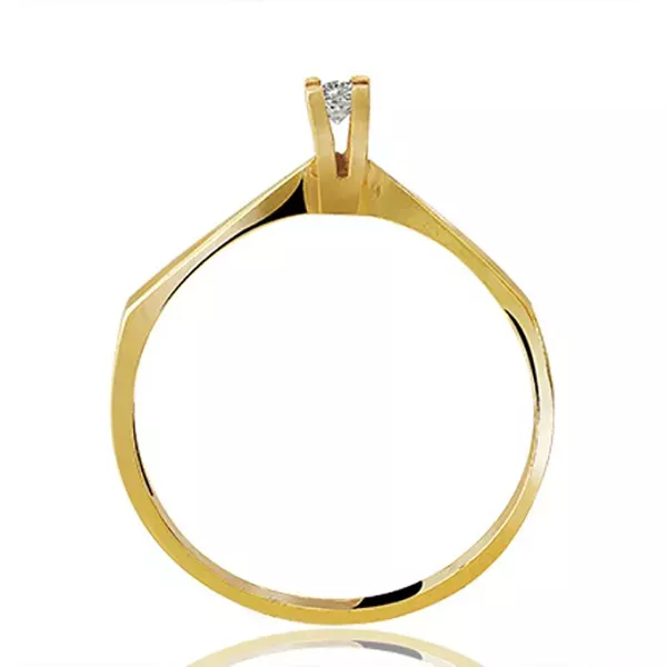 Anel De Ouro 18k Solitário Lady Com Zircônia