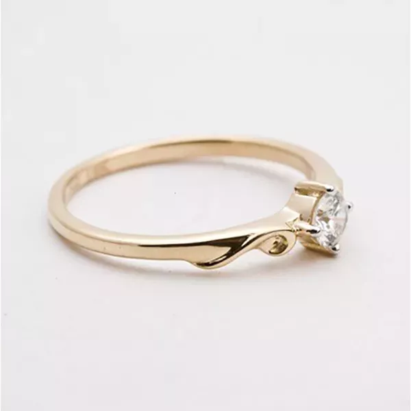 Anel De Ouro 18k Solitário Queen Com Zircônia