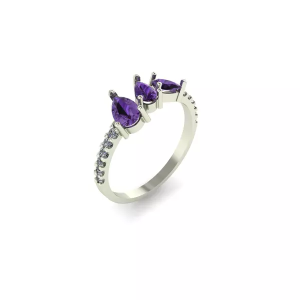 Anel Provençal Ouro Branco 18k