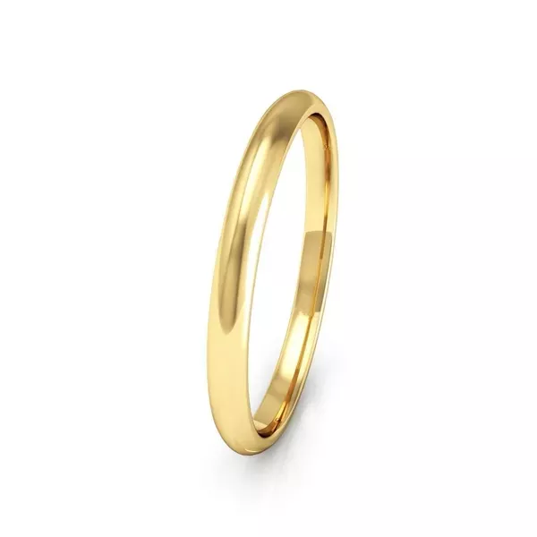Aliança Individual De Ouro 18k Tradicional Anatômica Com 2,0mm 