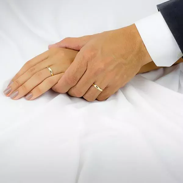 Aliança Individual De Ouro 18k Tradicional Anatômica Com 2,0mm 