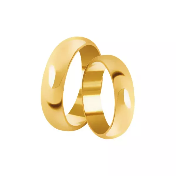 Par De Aliança Casamento De Ouro 18k Anatômica 5mm