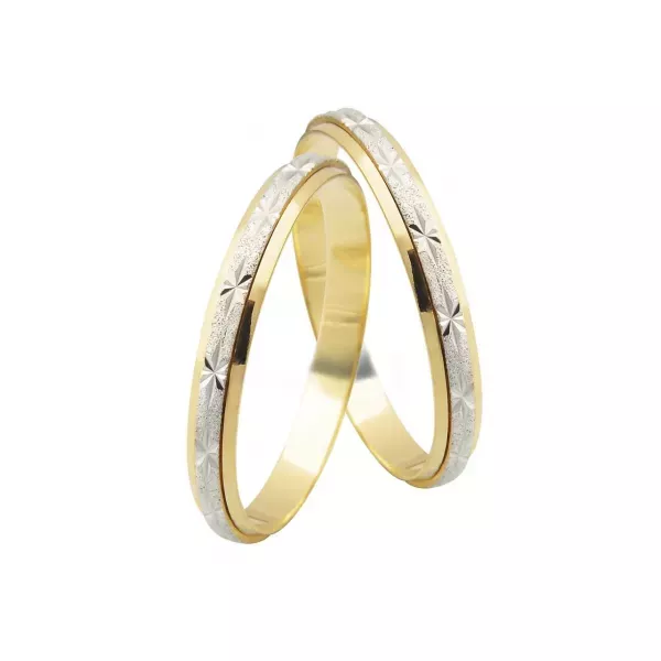 Par De Aliança Casamento De Ouro 18k Azaleia Anatômica De 2,0 mm