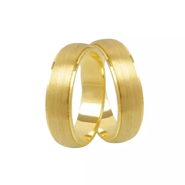 Par De Aliança Casamento De Ouro 18k Bride Anatômica 5mm