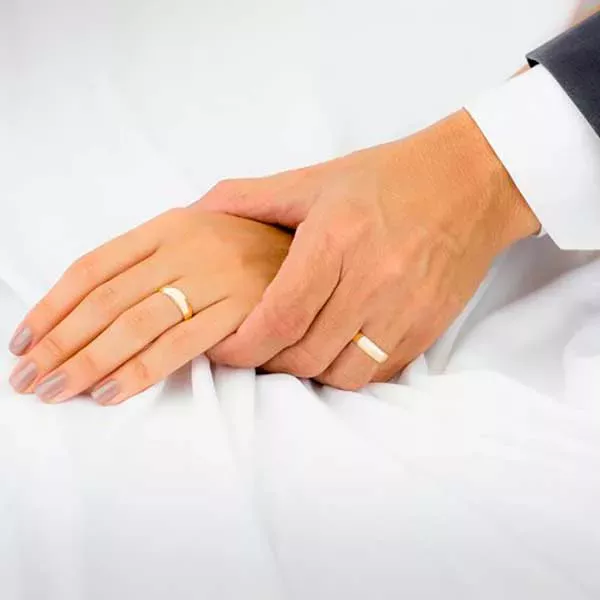 Par De Aliança Casamento De Ouro 18k Com 5mm Anatômica