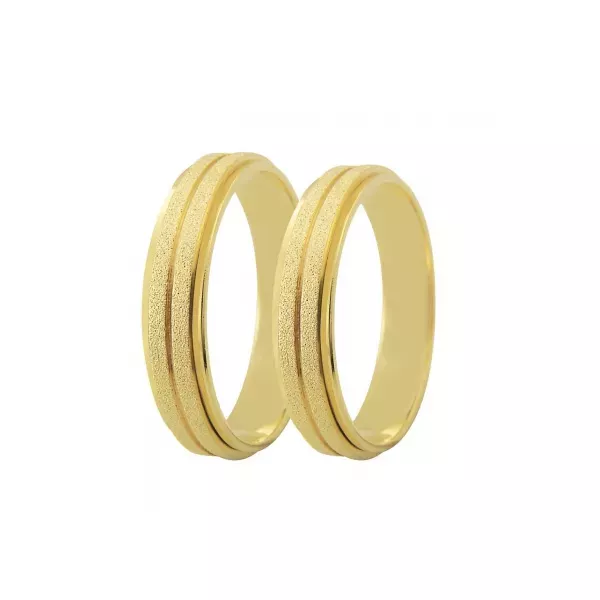 Par De Aliança Casamento De Ouro 18k Diamantada Anatômica 5mm