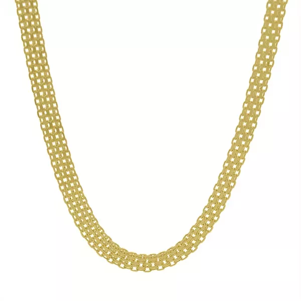 Corrente De Ouro 18k Bismarck De 3,0mm Com 45cm