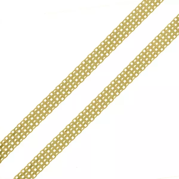 Corrente De Ouro 18k Bismarck De 3,0mm Com 45cm