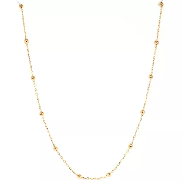 Corrente De Ouro 18k Cartie Com Bolinhas De 3,0mm Com 40cm