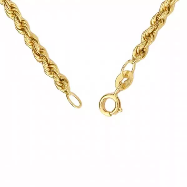 Corrente De Ouro 18k Corda De 2,1mm Com 45cm