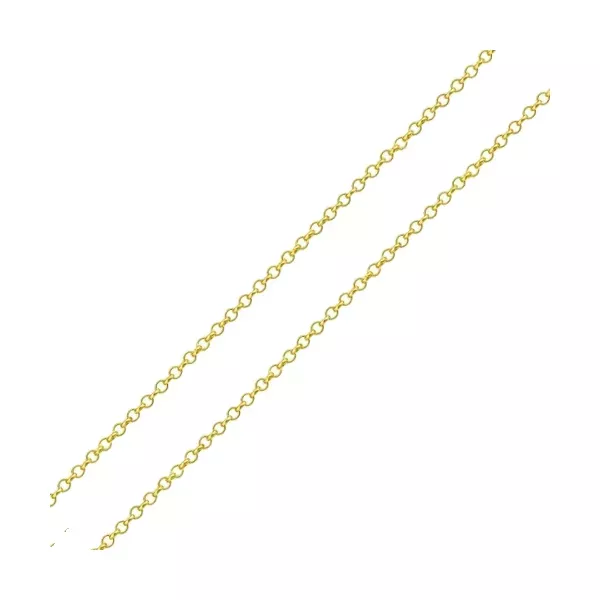 Corrente De Ouro 18k Elo Português De 1mm Com 40cm
