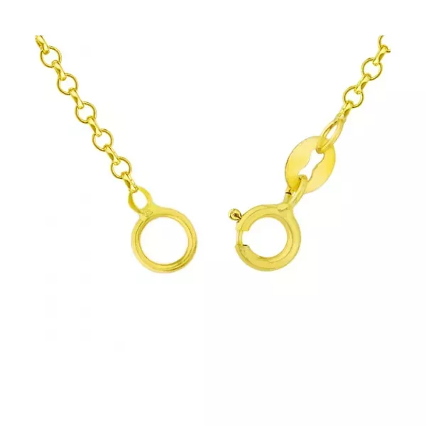 Corrente De Ouro 18k Elo Português De 1mm Com 40cm