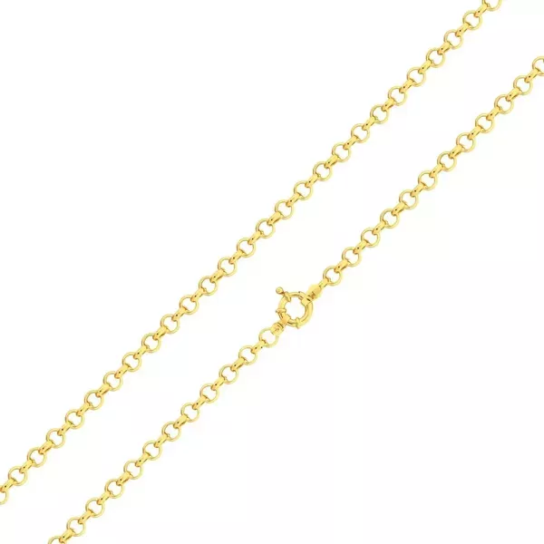 Corrente De Ouro 18k Elo Português De 2,3mm Com 45cm