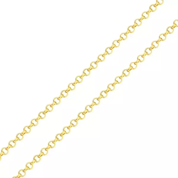 Corrente De Ouro 18k Elo Português De 3,6mm Com 70cm