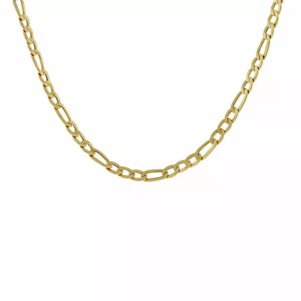 Corrente De Ouro 18k Groumet 3x1 De 2,4mm Com 60cm