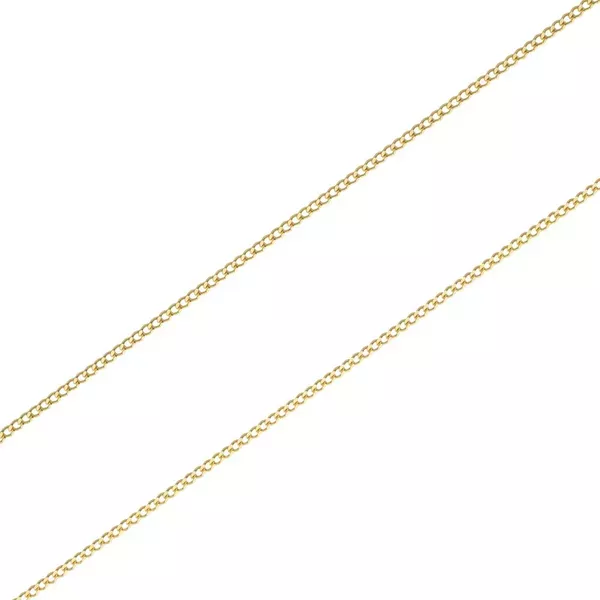 Corrente De Ouro 18k Groumet De 1,3mm Com 60cm