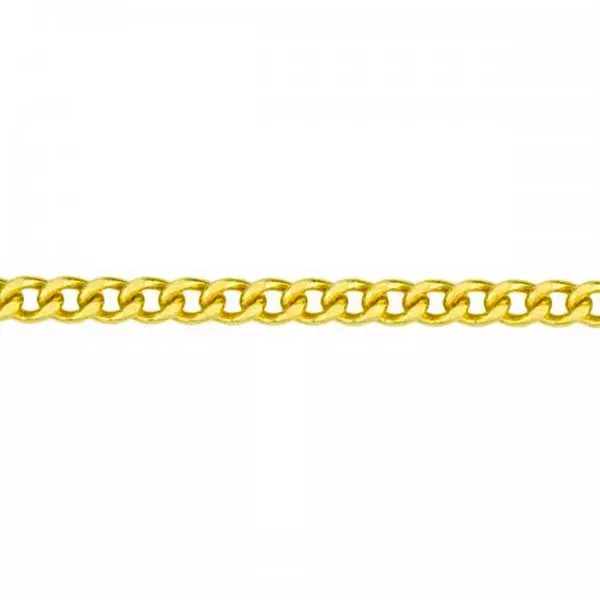 Corrente De Ouro 18k Groumet De 2,5mm Com 50cm