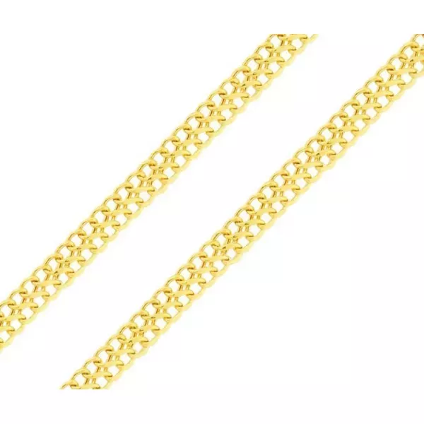 Corrente De Ouro 18k Lacraia De 5,2mm Com 40cm