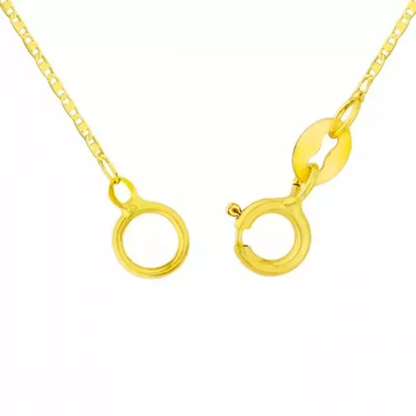 Corrente De Ouro 18k Piastrine De 1,2mm Com 40cm