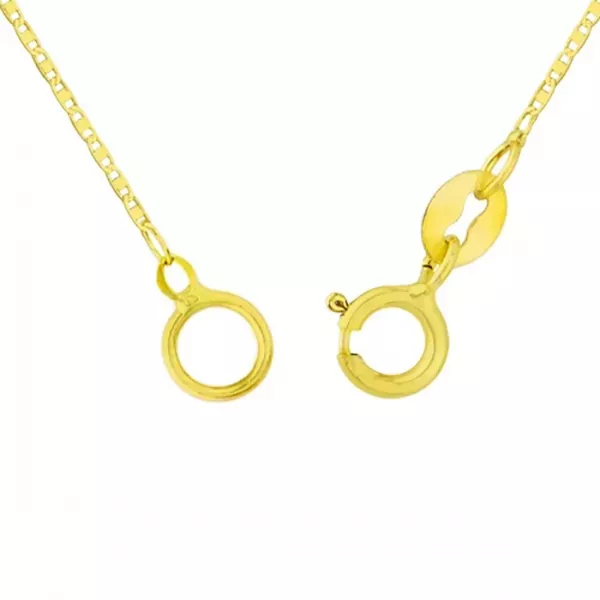 Corrente De Ouro 18k Piastrine De 1,7mm Com 50cm