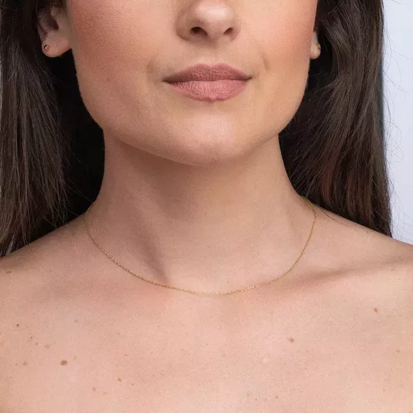 Corrente De Ouro 18k Singapura De 0,8mm Com 40cm