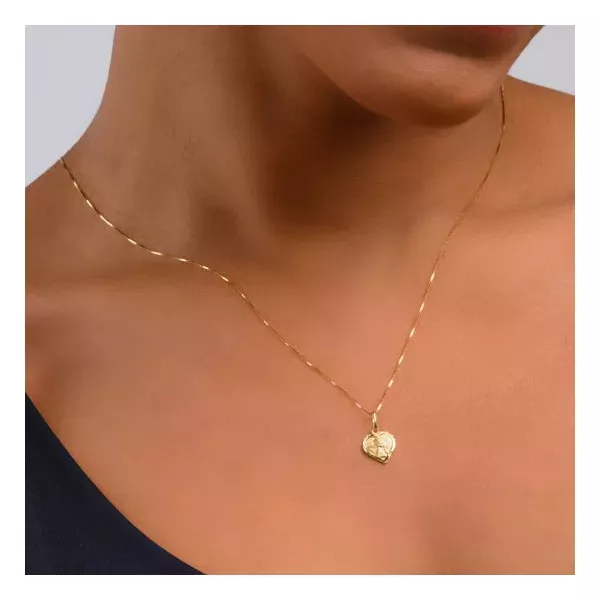 Pingente De Ouro 18k Anjinho Coração